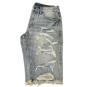 Smoke rise Mens jeans shorts